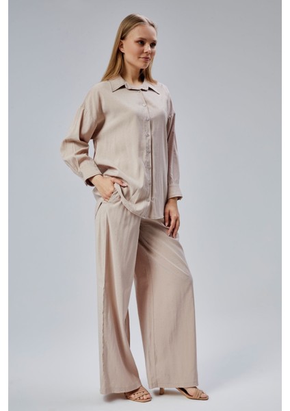 Vizon Taş Işlemeli Salaş Kalıp Gömlek