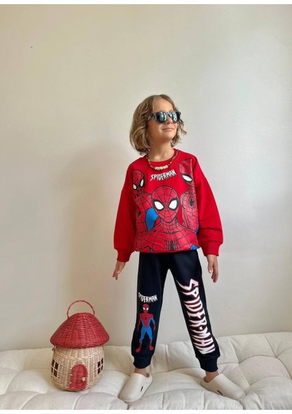 Erkek Çocuk Karakter Baskılı Sweatshirt Kışlık Takım