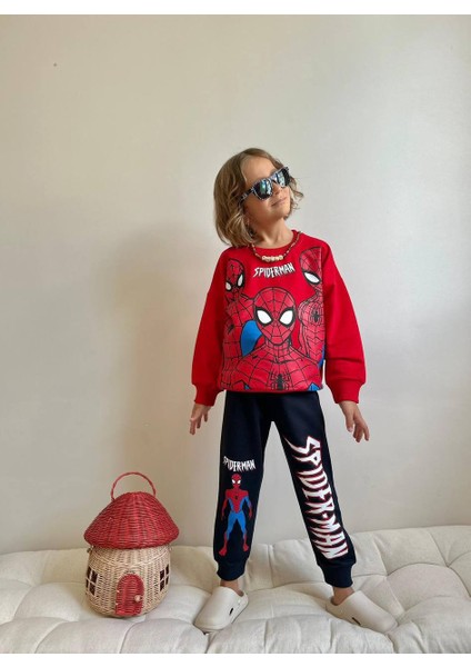 Erkek Çocuk Karakter Baskılı Sweatshirt Kışlık Takım modelleri