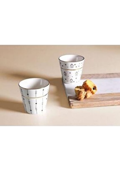 Vici Desenli Porselen Bardak Takımı 2 Parça 200cc Şık Altın Detaylarla fiyatları