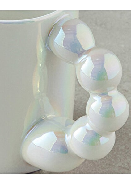 Balloons Yeni Bone China Kupa Sedef Desenli 480 ml Şık Tasarım indirimleri