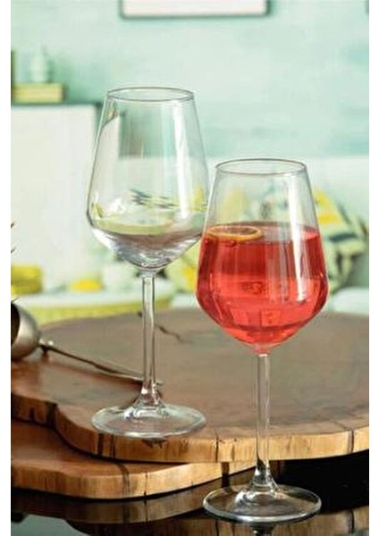 6 Parça Beyaz Şarap Bardağı Kulpsuz Cam 350 cc Desensiz Tasarım fiyatları