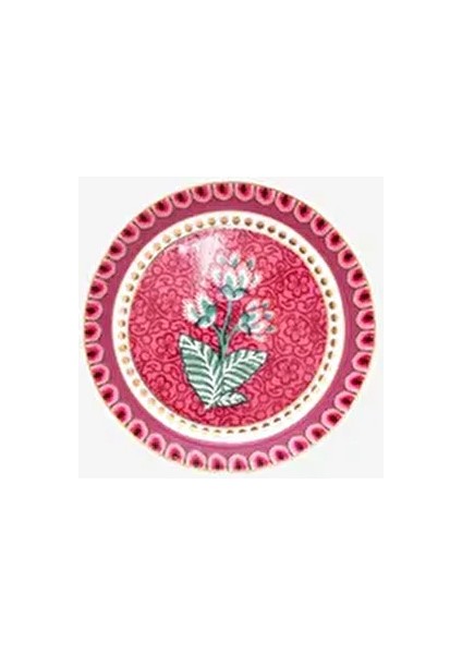 Flower Festival Kırmızı Porselen Çay Tabağı 9 cm Çiçek Desenli Şık Tasarım fiyatları