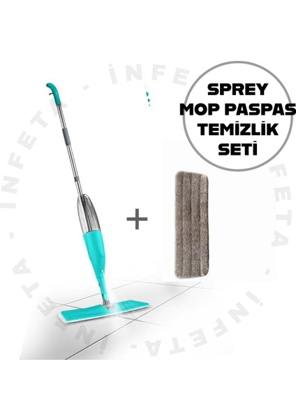 Sprey Mop Paspas Temizlik Seti Yedek Mop Parke Ahşap Fayans Temizleyici