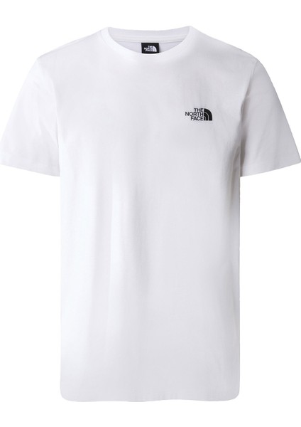 Simple Dome Erkek Beyaz Günlük T-Shirt.-