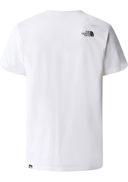 Simple Dome Erkek Beyaz Günlük T-Shirt.-