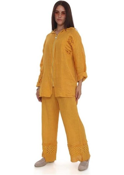 Italyan Bohem Kapüşonlu Ceket Fistolu Pantolon Takım