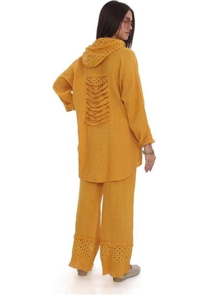 Italyan Bohem Kapüşonlu Ceket Fistolu Pantolon Takım fırsatları