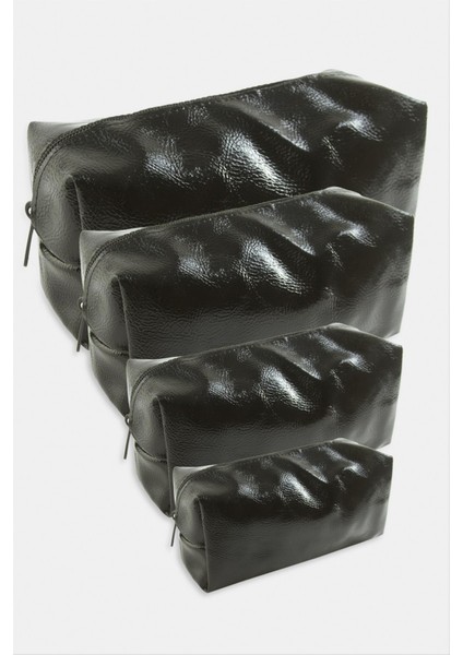 4 Adet El Tutmalı Makyaj Çantası