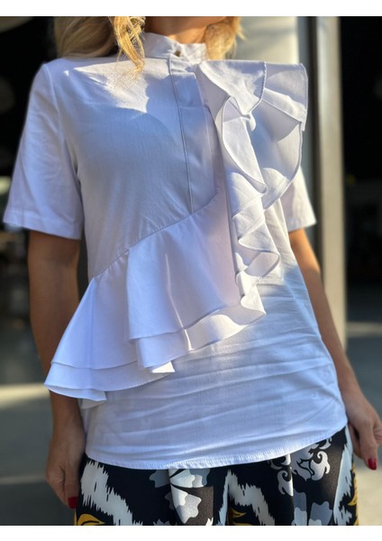 İS23Y1054 Imza Farbala Gömlek Licra Kumaş fırsatları