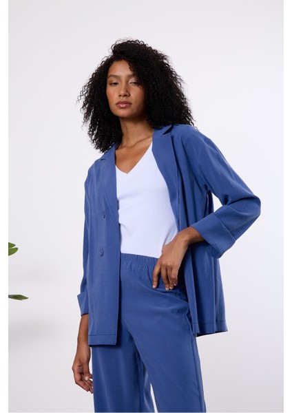 Indigo Regular Astarsız Mevsimlik Ceket