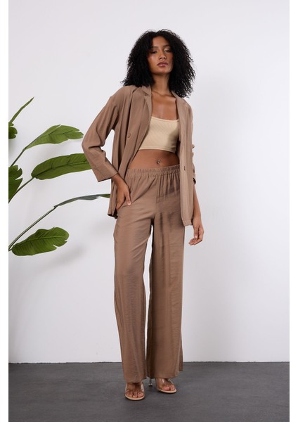 Açık Kahve Regular Astarsız Mevsimlik Ceket