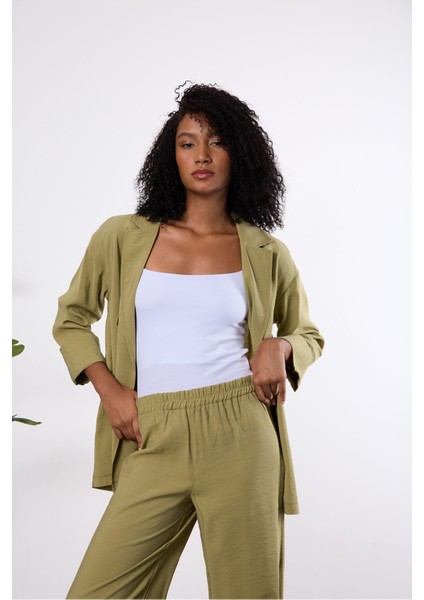 Açık Haki Regular Astarsız Mevsimlik Ceket