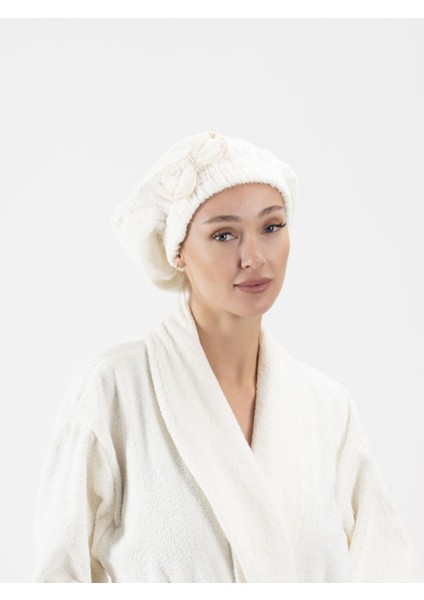 CottonVerse Saç Kurulama Bonesi – %100 Pamuk , Fiyonklu