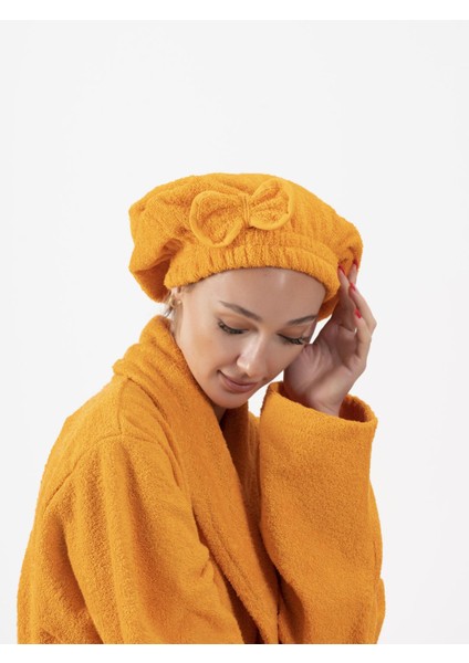 CottonVerse Saç Kurulama Bonesi – %100 Pamuk , Fiyonklu