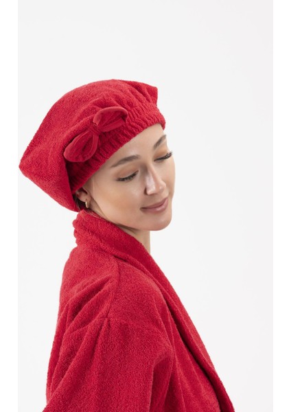 CottonVerse Saç Kurulama Bonesi – %100 Pamuk , Fiyonklu