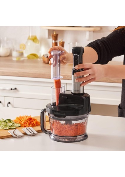 4'lü Paslanmaz Çelik Bıçaklı 2000W Çok Fonksiyonlu Mutfak Robotu, Siyah fırsatları