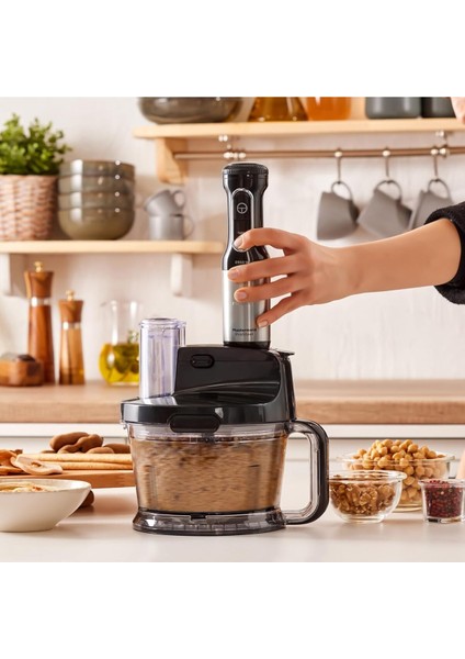 4'lü Paslanmaz Çelik Bıçaklı 2000W Çok Fonksiyonlu Mutfak Robotu, Siyah
