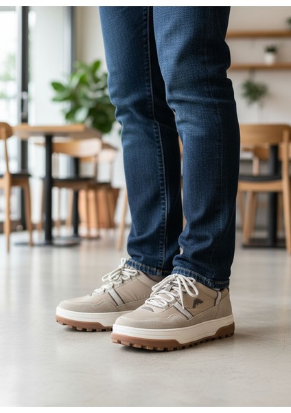 Mrcomen M22492 Hakiki Süet Deri ve Kanvas Bej Renk Erkek Sneaker Ayakkabı indirimleri