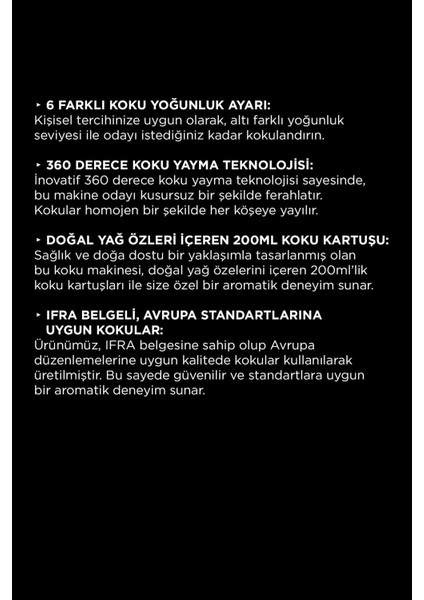 A1 Eco Geniş Alan Koku Makinesi ve Dark Sapphire A1 Koku Kartuşu 200 ml Seti