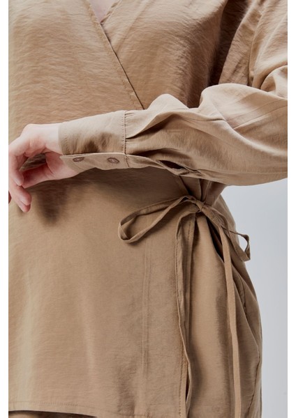 Vizon Regular Bağlama Detaylı Gömlek