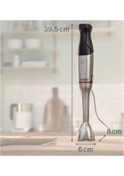 1200 W Güçlü El Blenderı, Paslanmaz Çelik, Gri, Kolay Kullanım