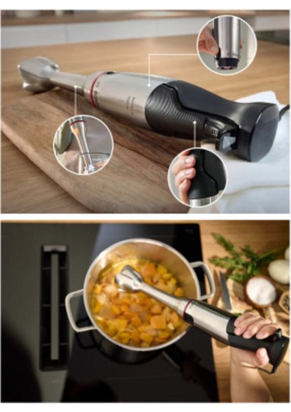 1200 W Güçlü El Blenderı, Paslanmaz Çelik, Gri, Kolay Kullanım modelleri