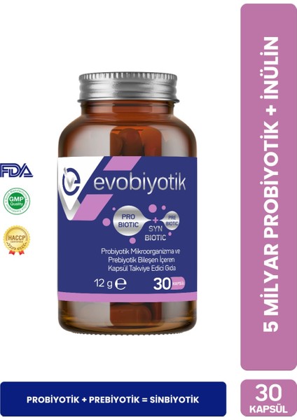 30 Kapsül | Probiyotik & Prebiyotik