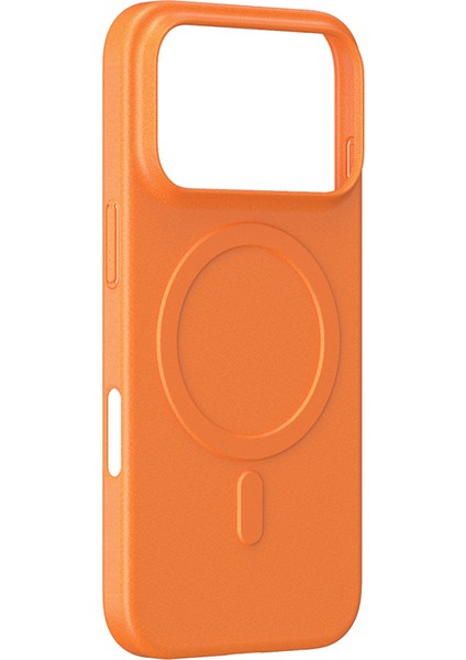 iPhone 17 Pro Max Uyumlu Kılıf M-Safe Şarj Özellikli Amazingthing Minimal Air Serisi Kapak Turuncu modelleri