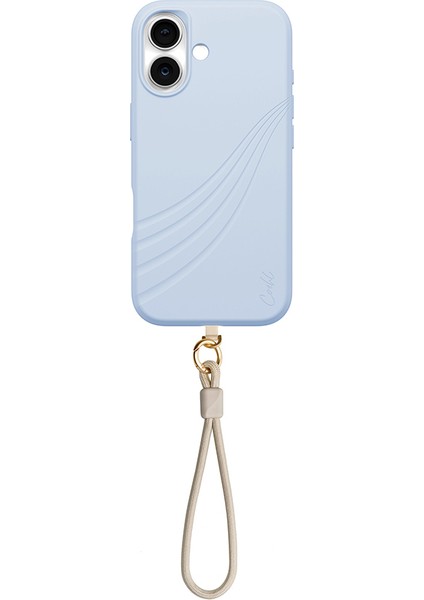 iPhone 17 Uyumlu Kılıf M-Safe Şarj Özellikli Soft Arka Yüzey Askı Ipli Coehl Serina Kapak Mavi