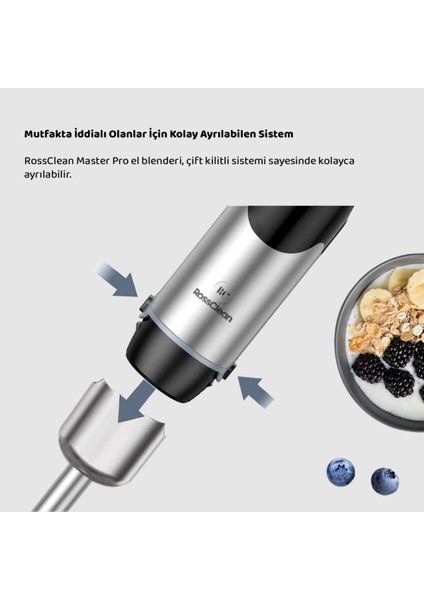 Güçlü 1000W El Blenderi, 4 Bıçaklı, Çelik Tasarım, Siyah Renk fiyatları