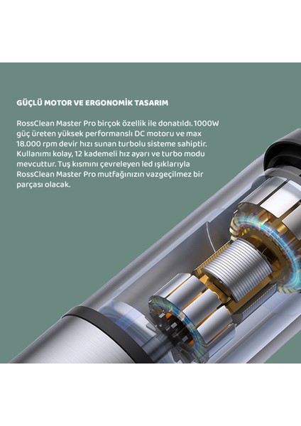 Güçlü 1000W El Blenderi, 4 Bıçaklı, Çelik Tasarım, Siyah Renk indirimleri