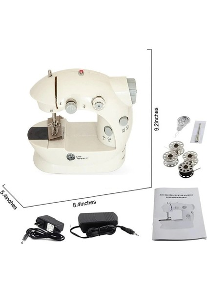 Mini Taşınabilir Ev Tipi Dikiş Makinesi, Pedallı, Kullanışlı ve Hafif Tasarım