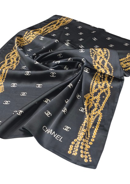 C Desen Incili Model Vual Ipek Şal Siyah indirimleri