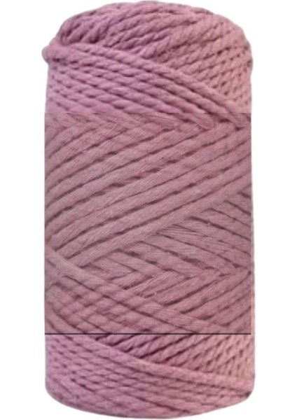 Pamuk Makrome 4 mm Ip Gül Kurusu