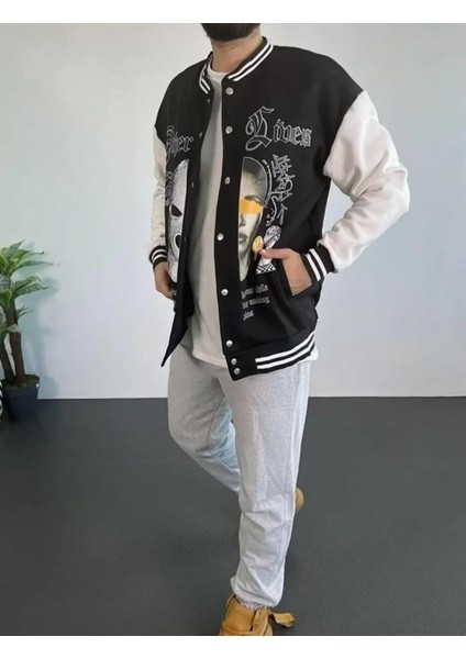 Erkek Oversize Kolej Ceket - Siyah fiyatları