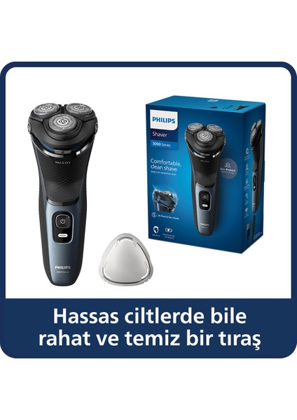 Ince ve Hassas Tıraş Makinesi, Kuru ve Islak Kullanım, Şık Beyaz Tasarım