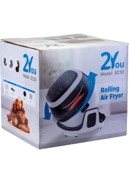 Dokunmatik Ekranlı 6l Akıllı Hava Fritözü, Sağlıklı ve Pratik Pişirme Keyfi