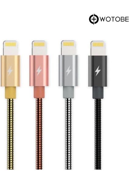 Apple Lightning Çelik Spiral Şarj Data Kablosu fiyatları