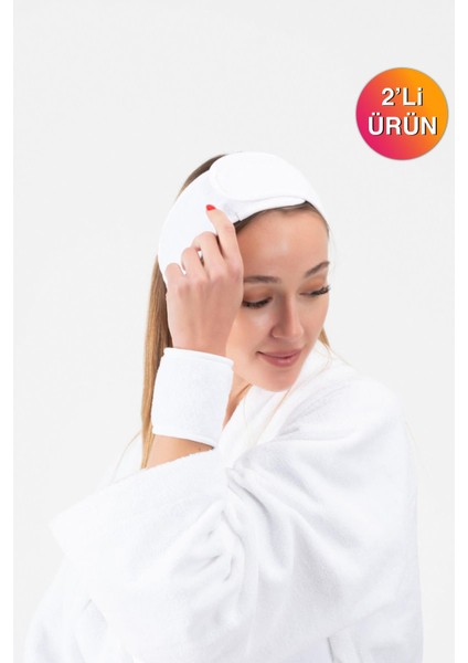 CottonVerse 2'li Havlu Bilek Bandı – %100 Pamuk ve Süper Emici fırsatları