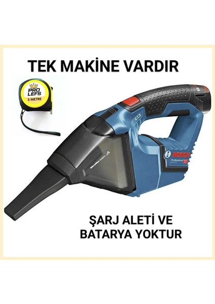 12V Akülü El Süpürgesi, Hediye 5 mt Metal Hortum, Şarjsız, Beyaz Renk