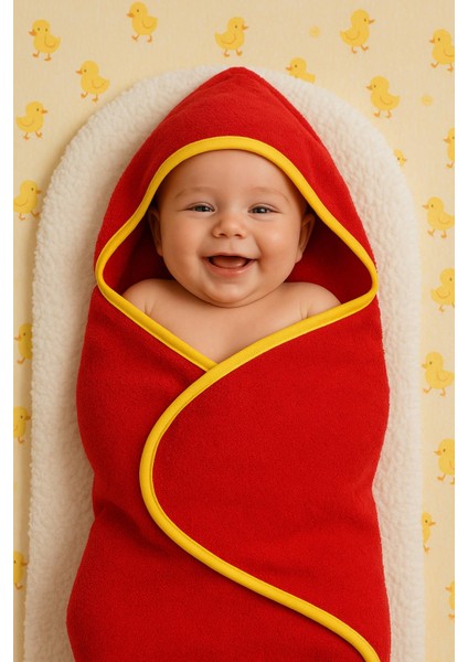 CottonVerse Yeni Doğan Kapüşonlu Havlu Kundak – Hipoalerjenik %100 Pamuk