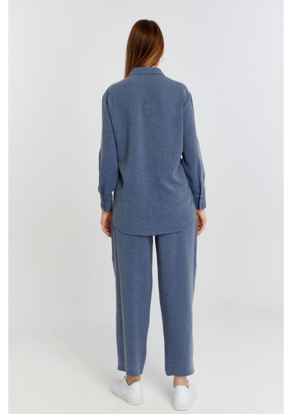 Kadın Indigo Casual Salaş Kalıp Gömlek