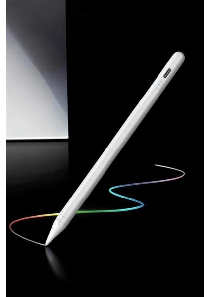 Depomix Dokunmatik Kalem Beyaz Şarjlı Yedek Uçlu Android ve Ios Uyumlu