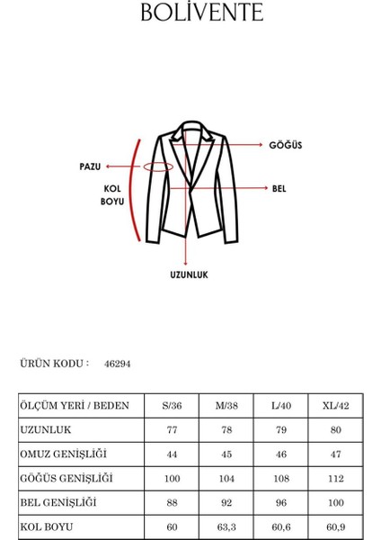 Kadın Oversize Düz Kesim Astarlı Dokuma Blazer Ceket