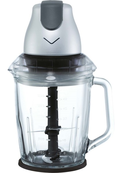 Gri 4 Bıçaklı Doğrayıcı, Pratik ve Kullanışlı Mutfak Asistanı