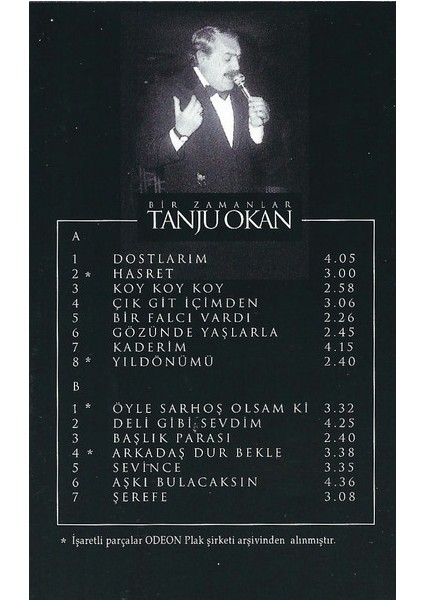 Tanju Okan – Bir Zamanlar fiyatları