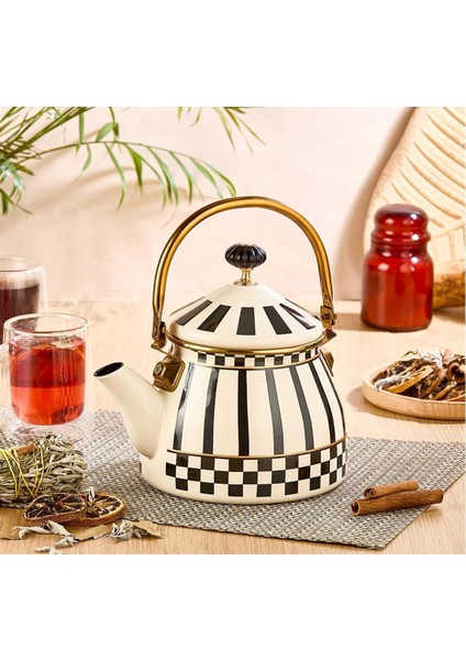 Prime Cream Emaye Bitki Çayı Demliği ve Emaye Sosluk Sütlük 14 cm fiyatları