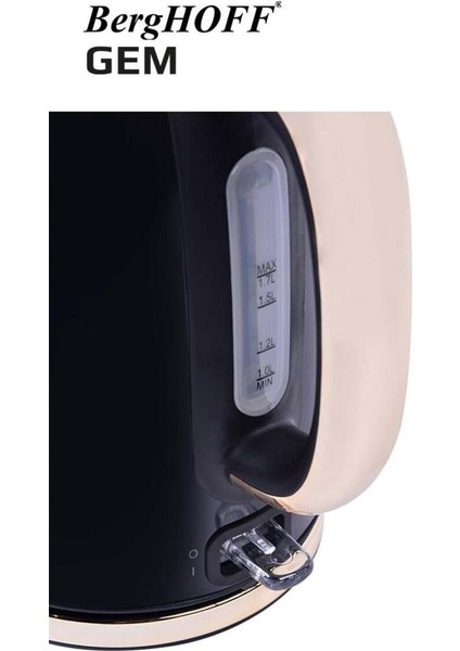 1.7 L Siyah Gold Su Isıtıcı, Şık ve Kullanışlı Ev ve Ofis Ürünü fırsatları