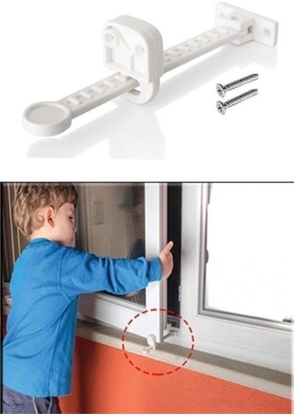 Buffer® Bebek Çocuk Evcil Hayvan Güvenlik Ayarlanabilir Koruyucu Pencere Havalandırma Kilidi